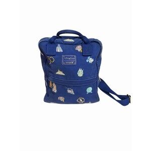 Disney Parks Loungefly WDW 50th Anniversary Blue Canvas Backpack